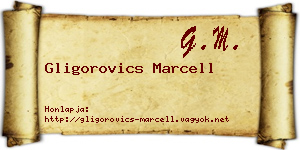Gligorovics Marcell névjegykártya